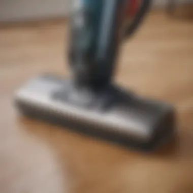 Close-up of a pet hair attachment for cordless vacuum