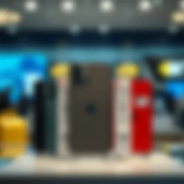 Pricing Structure for the iPhone 11 iPhone 11 displayed with pricing tags