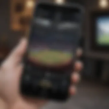 Mobile device with Rangers game streaming app