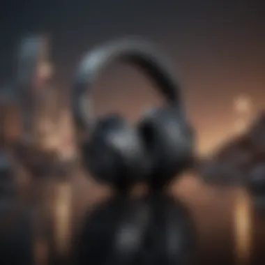 Headphones creating a bubble of silence amidst noise