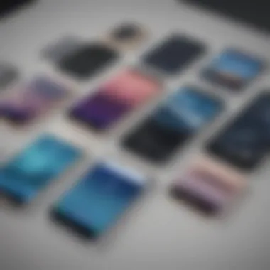 A detailed view of the Samsung Galaxy smartphone lineup showcasing various models