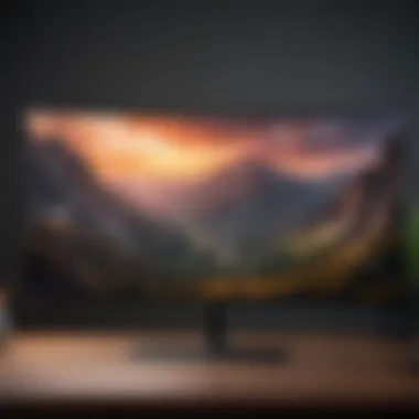 Sleek Design of Samsung 38 Inch Ultrawide Monitor Side view highlighting the sleek design of the Samsung ultrawide monitor