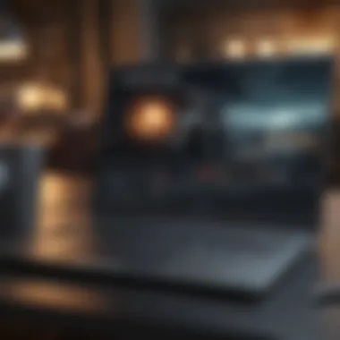 Advanced Graphics Capabilities for Video Production A sleek laptop with advanced graphics capabilities ideal for video production