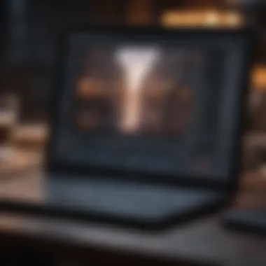 Performance Metrics for Video Editing A powerful laptop showcasing performance metrics for video editing