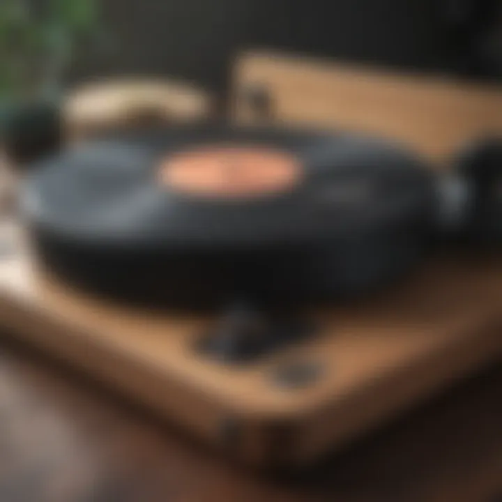 Sleek Design Detail of House of Marley Bluetooth Turntable