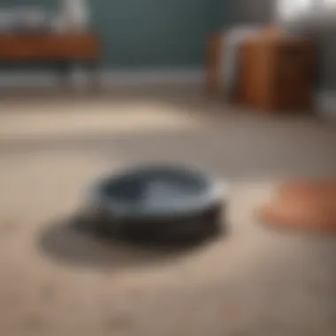 Sleek robot vacuum with advanced cleaning technology