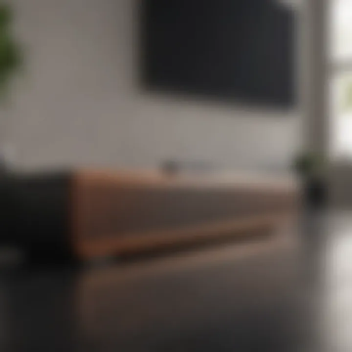 Sleek soundbar for Amazon Music HD