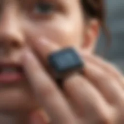 Innovative small wearable GPS tracker design showcasing features and functions