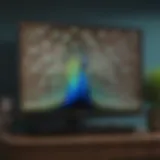 Illustration of Smart TV with Peacock TV logo