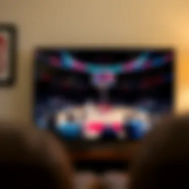 Close-up of a smart TV displaying an NBA game in high definition