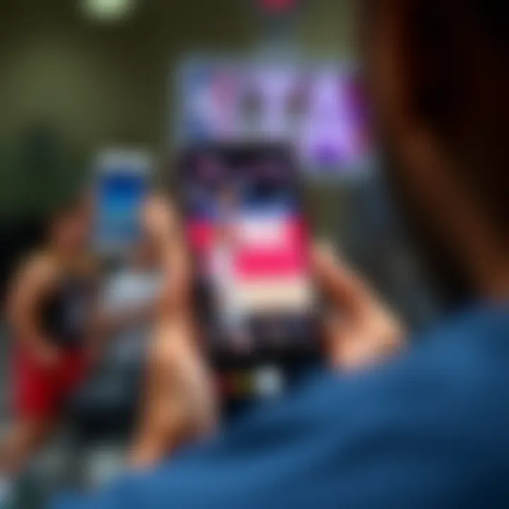 A smartphone screen showing an NBA game streaming app