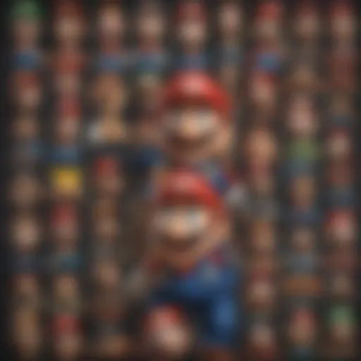 A collage showcasing iconic characters from the Super Mario franchise