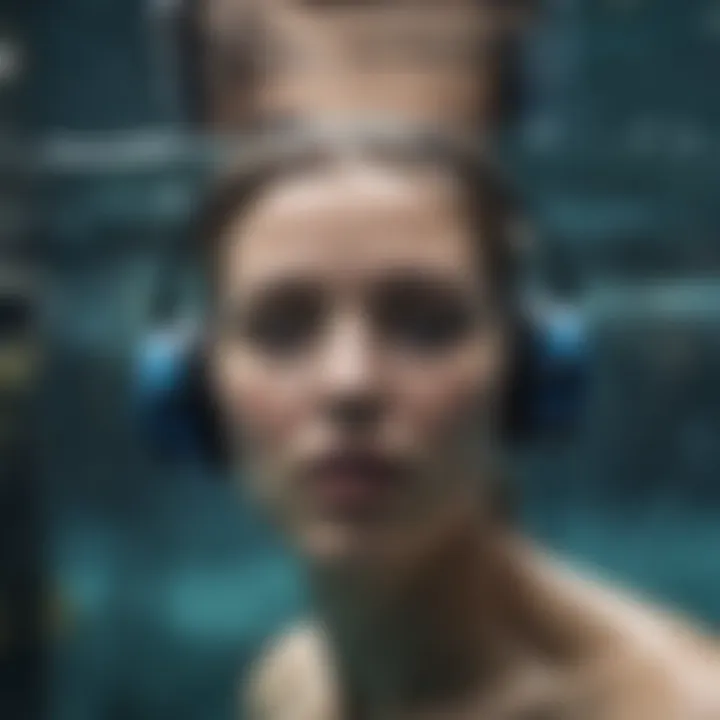 Swimming headphones with advanced waterproof technology