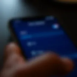 Syncing options on iPhone screen
