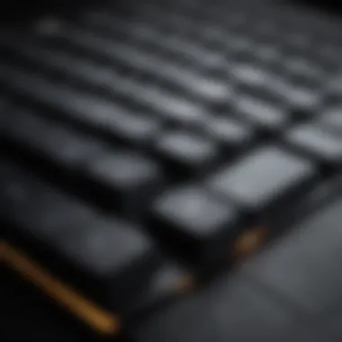 Gaming laptop keyboard with tactile feedback