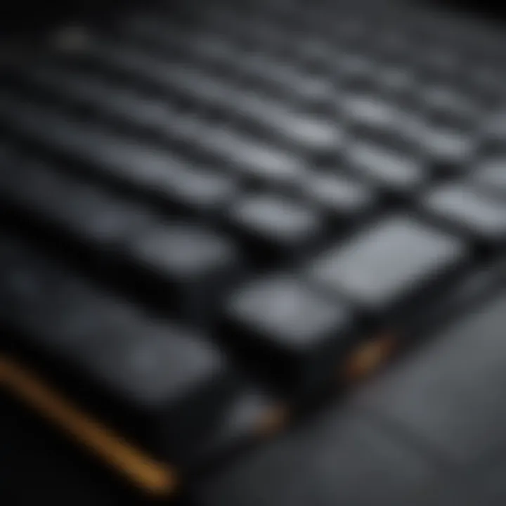 Gaming laptop keyboard with tactile feedback