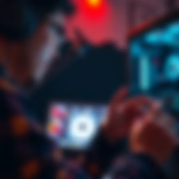 Reviewing Gaming PC Specifications Tech enthusiast reviewing specifications of a gaming PC