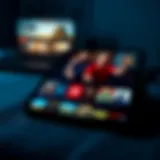 iPad showcasing various streaming applications for television