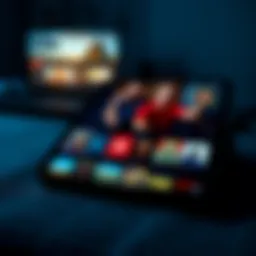 iPad showcasing various streaming applications for television