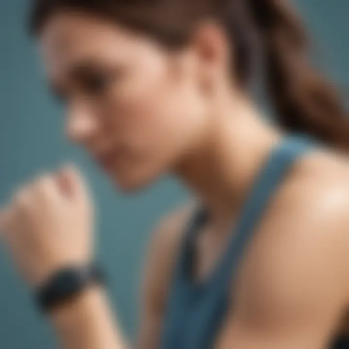 Sporty silicone band for Fitbit Inspire HR during exercise