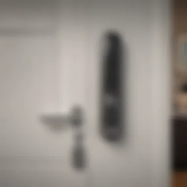 Installation of a wireless door lock in a contemporary home