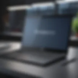 A sleek ultrabook showcasing modern design and portability