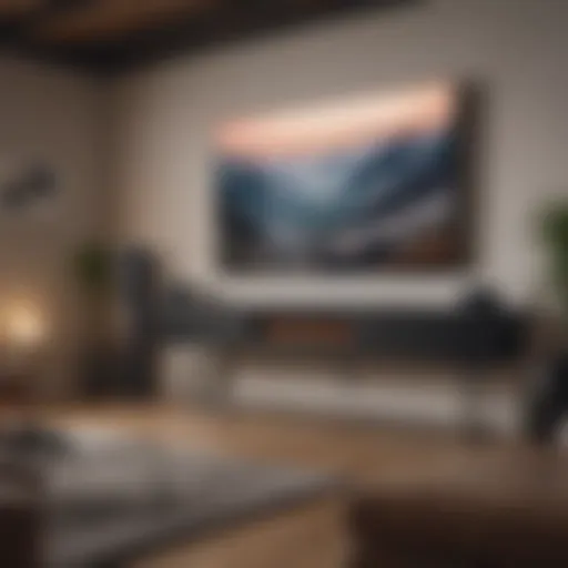 Elegant soundbar setup enhancing home entertainment