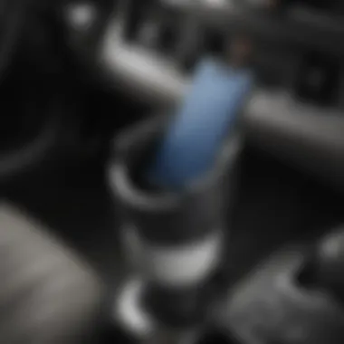 Sleek Design of Cup Holder Cell Phone Holder A sleek cup holder cell phone holder designed for modern vehicles.