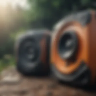 Durability of Portable Speakers in Outdoor Settings Portable speaker outdoors showcasing its durability and design