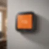 Modern smart thermostat displaying user-friendly interface