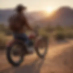 Cowboy Electric Bike in Desert Sunset