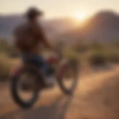 Cowboy Electric Bike in Desert Sunset