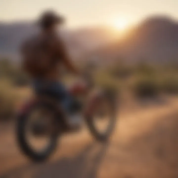 Cowboy Electric Bike in Desert Sunset