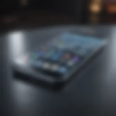 Futuristic smartphone with holographic display