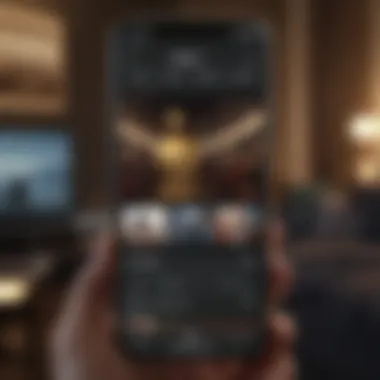 Slick Mobile Viewing Experience of Oscar Live Channel Sleek smartphone displaying Oscar live channel streaming