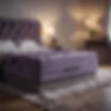 Luxurious purple mattress in elegant bedroom setting