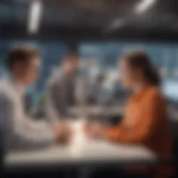 Modern workspace promoting collaboration and creativity