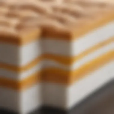 Cross-section view of Nectar mattress layers showcasing their unique materials.