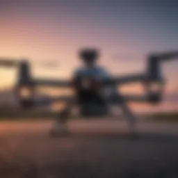 Close-up view of DJI FPV drone showcasing its sleek design and features