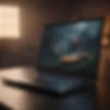 Sleek Gaming Laptop in Dark Shadow