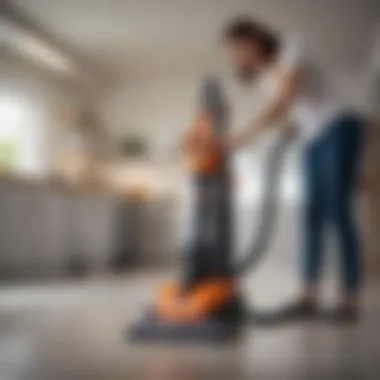 Maximizing Cleaning Efficiency with Attachments User engaging with a range of vacuum attachments for targeted cleaning