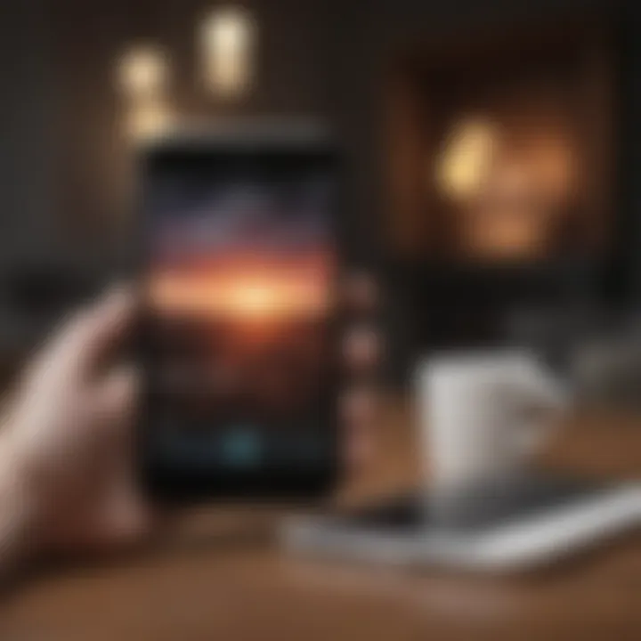 User activating voice text feature