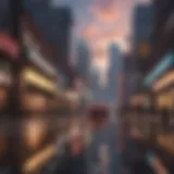 Virtual cityscape game environment