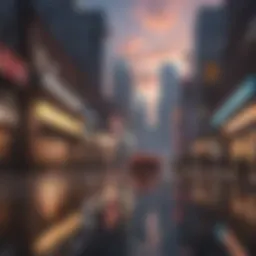 Virtual cityscape game environment