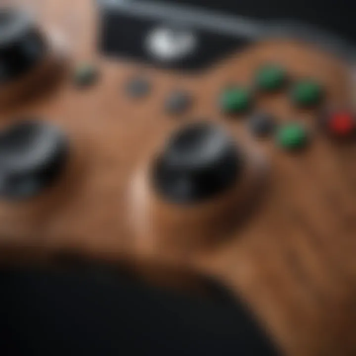 Xbox Controller featuring Nature-inspired Wood Grain Texture